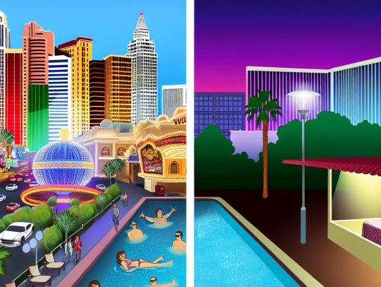 The pros and cons of staying on the Las Vegas Strip.