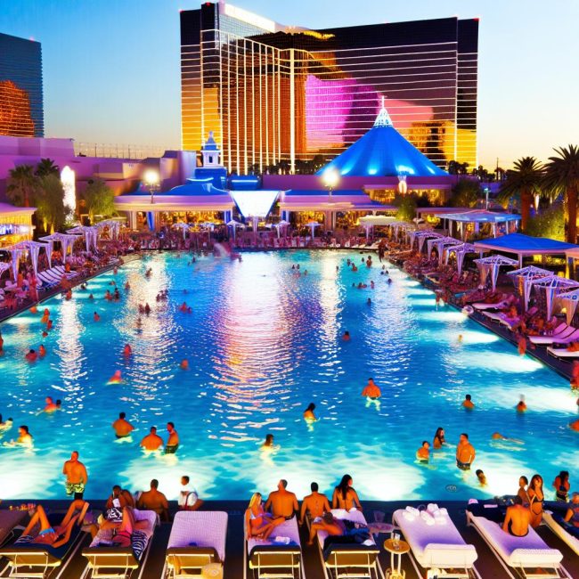 The top poolside experiences at Las Vegas hotels.